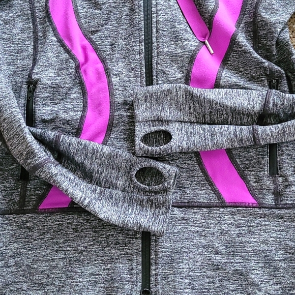 Lululemon Gray Purple Stride Jacket Size 8 - Picture 7 of 11